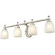 None 4 Light 30 inch Satin Nickel Bathroom Vanity Light Wall Light